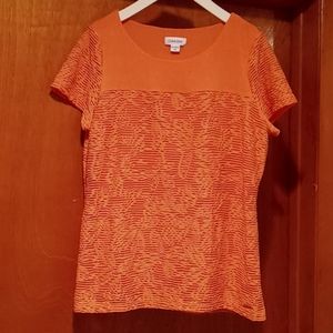 Calvin Klein Coral Top, Size Large #0015